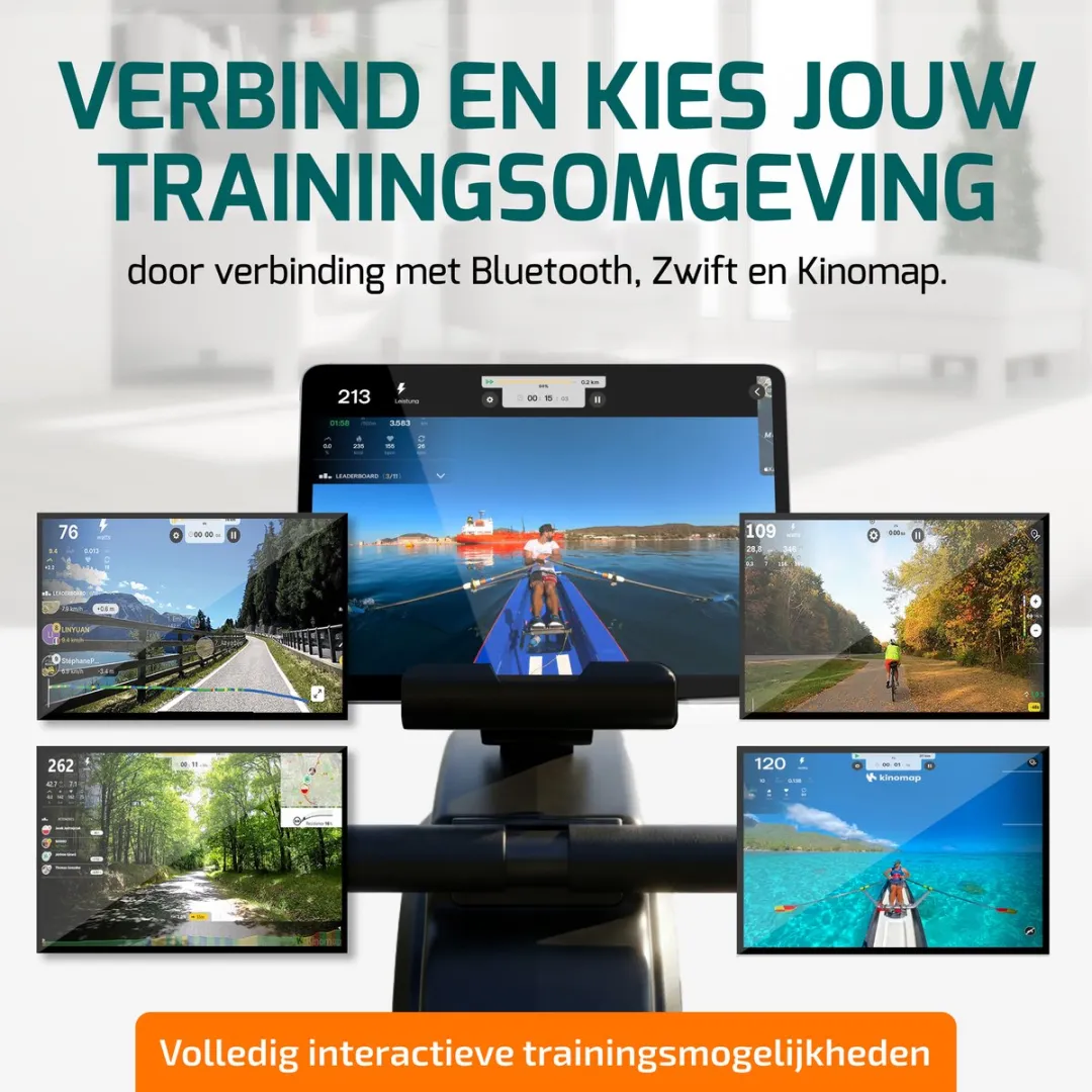 FITAGE FITAGE-14 Roeitrainer - 16 Weerstandsniveaus - Zwart