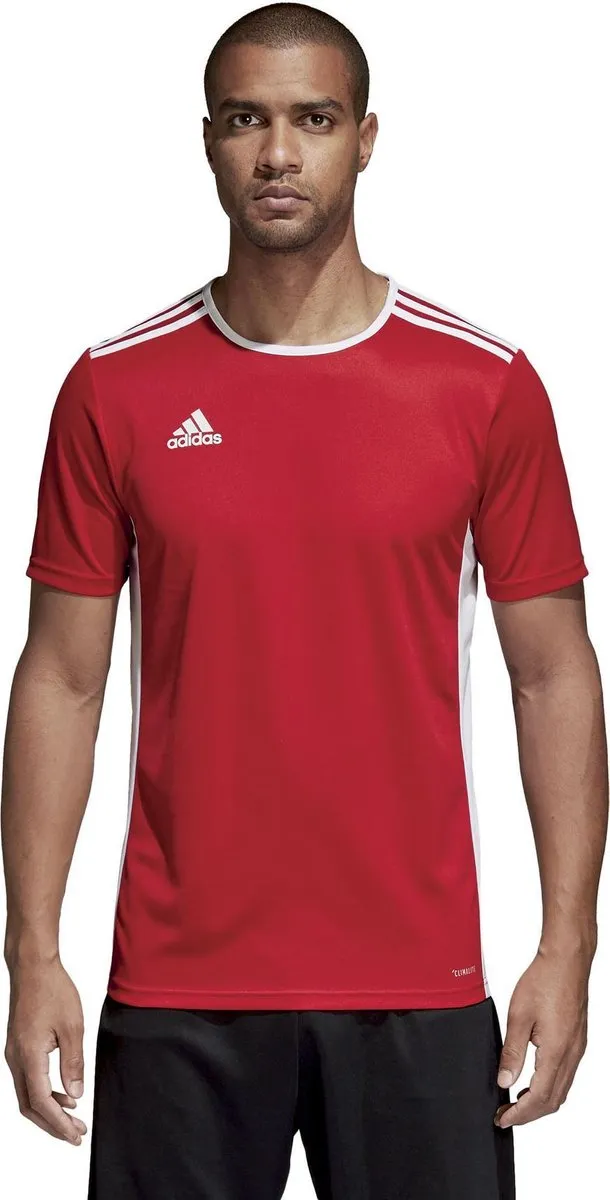 adidas Entrada 18 Heren Sportshirt CF1038 - Power Red/Wit - XL