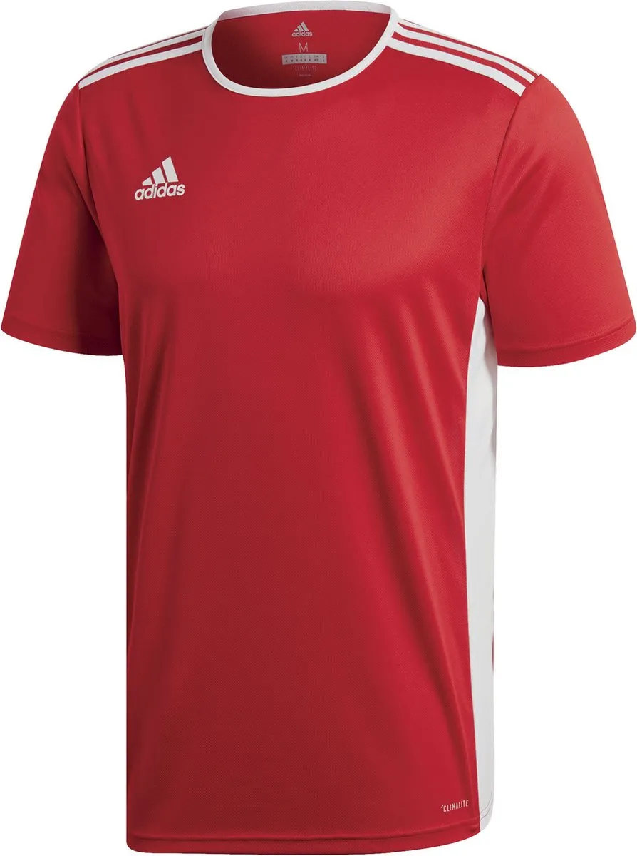 adidas Entrada 18 Heren Sportshirt CF1038 - Power Red/Wit - XL