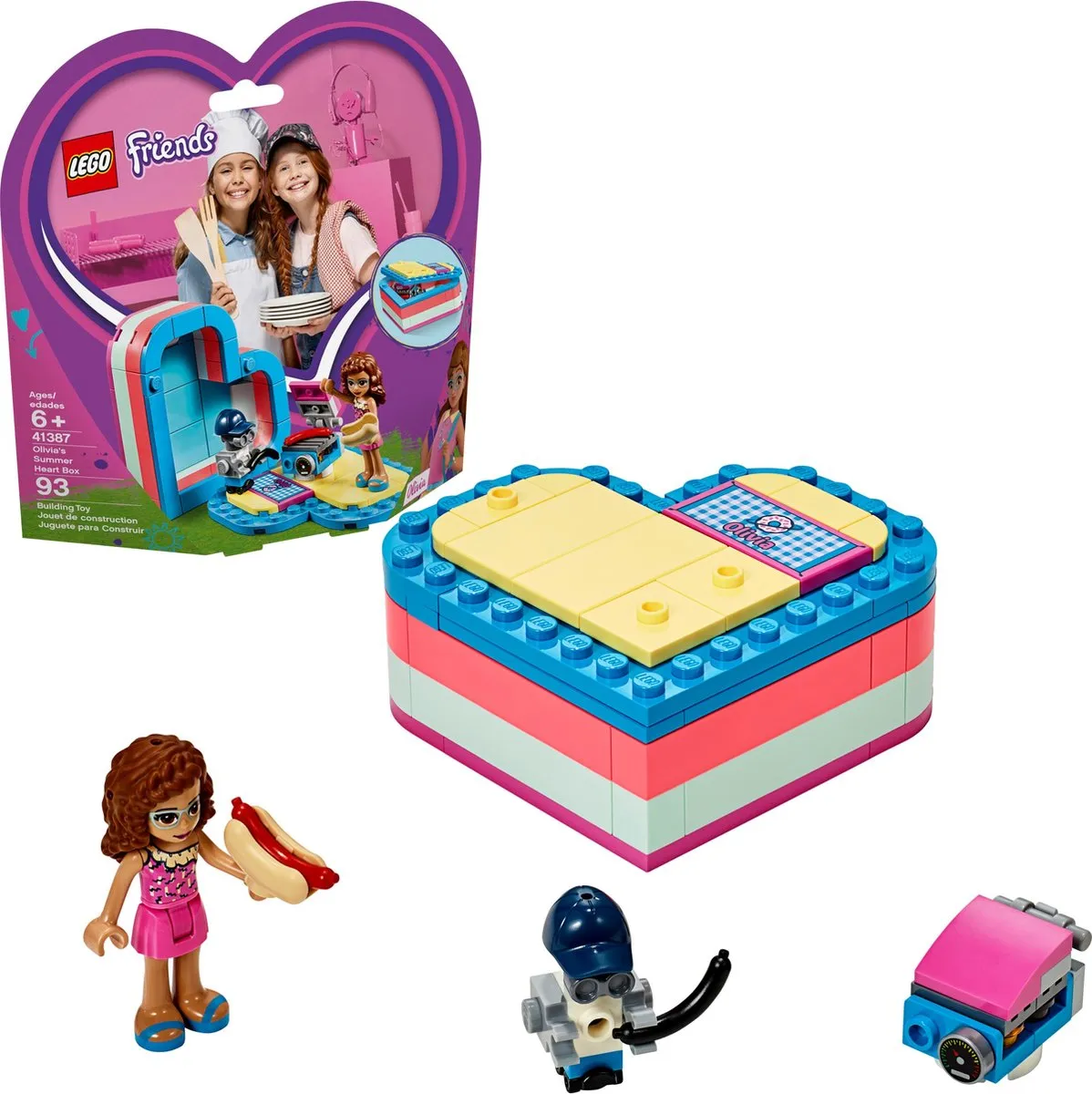 LEGO Friends Olivia Hartvormige Zomerdoos 41387 - Roze - afbeelding 3 van 6