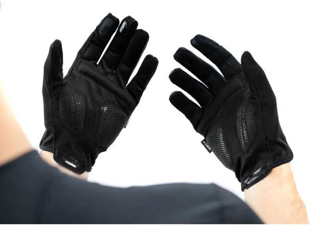 Cube Comfort Long Finger Handschoenen - Zwart/Grijs - Maat L