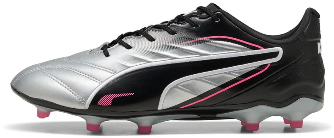 PUMA King Pro FG/AG Voetbalschoenen - Zilver - Maat 45