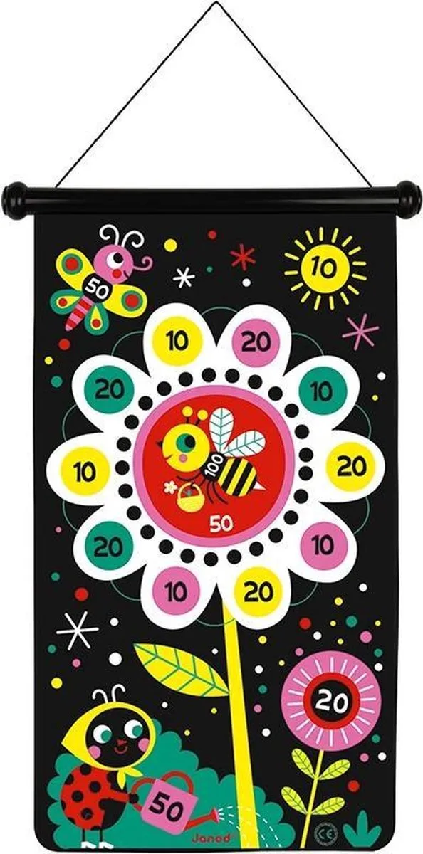 Janod Dartspel 2075 - Magnetisch - 16,25cm - 6 Darts - afbeelding 6 van 6