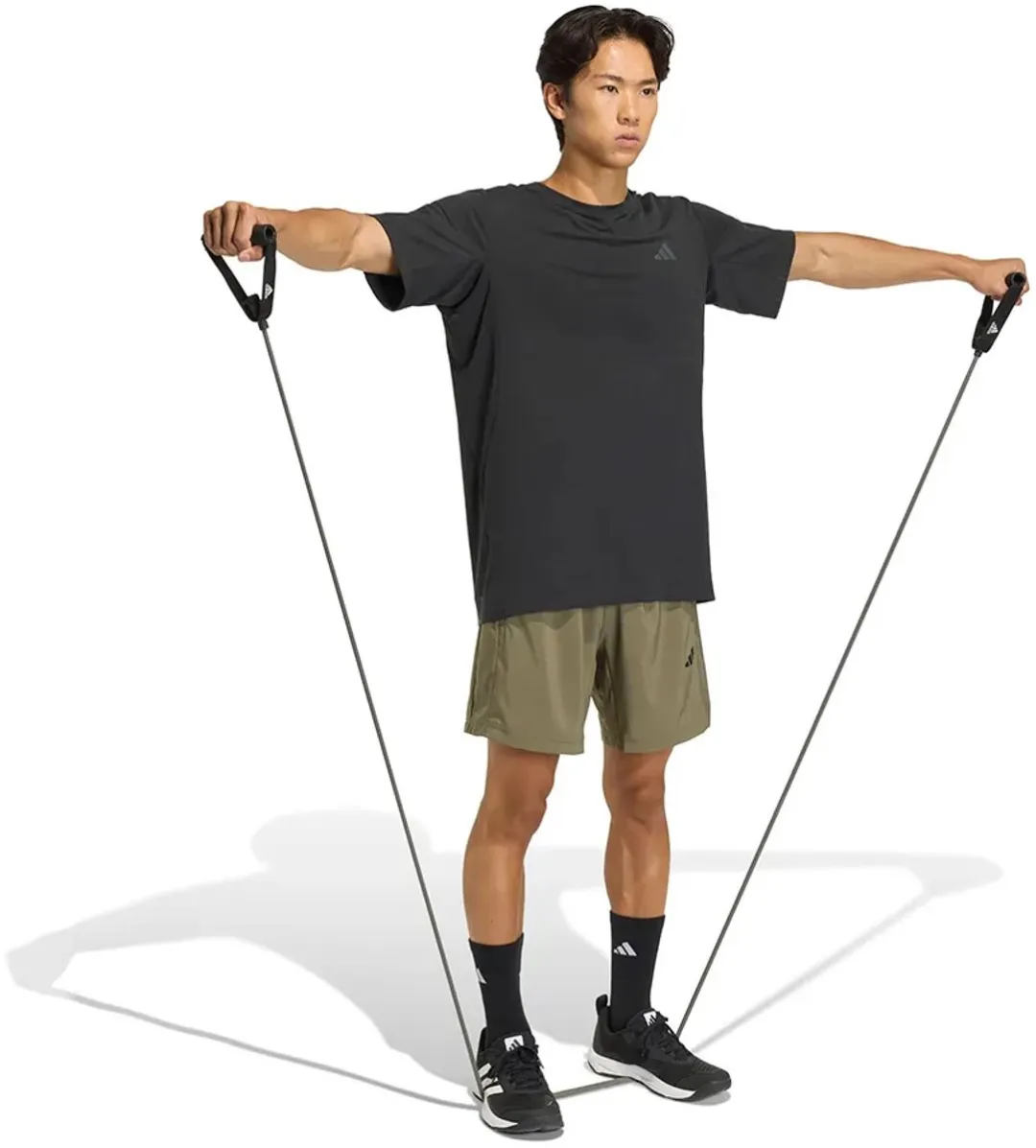 adidas Workout Essentials Base Woven Korte Broek 5" - S - Olive Strata