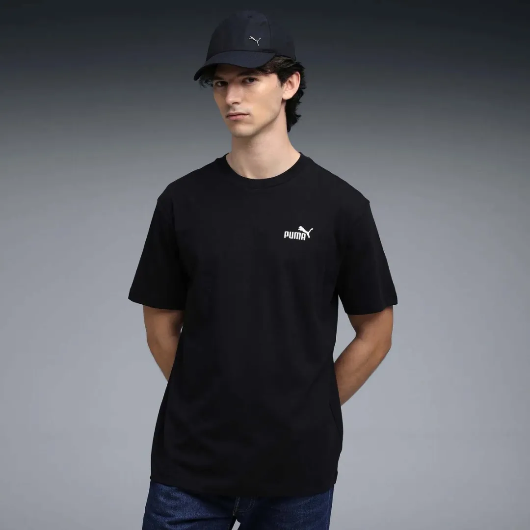 PUMA ESS Relaxed Small No.1 Logo Shirt Heren - Zwart