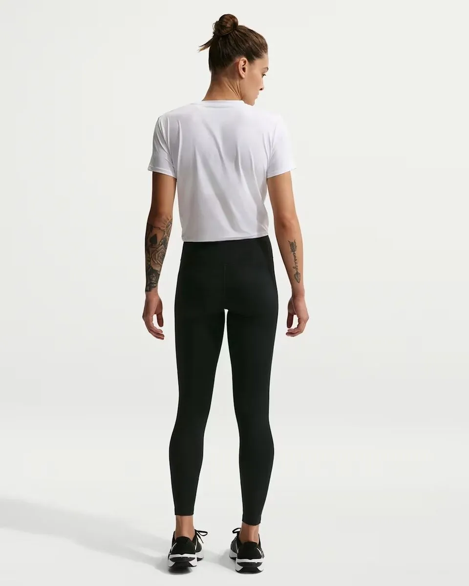 Nike Sportlegging One Seamless Front Dames XL - Zwart