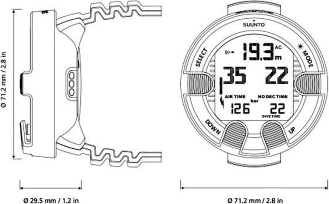 Suunto Vyper Novo Duikcomputer - Grijs