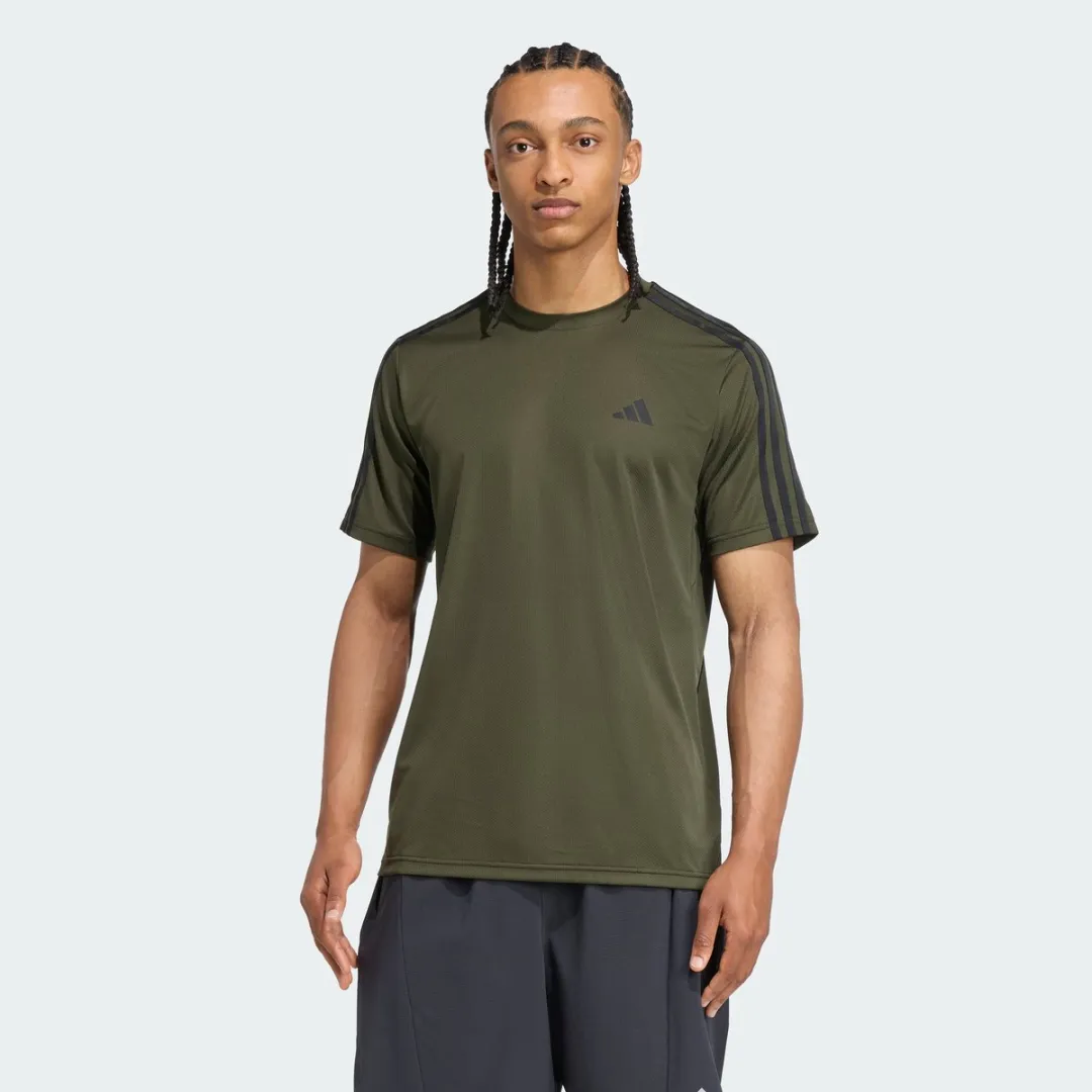 adidas Performance Train Essentials 3-Stripes T-shirt - S - Groen