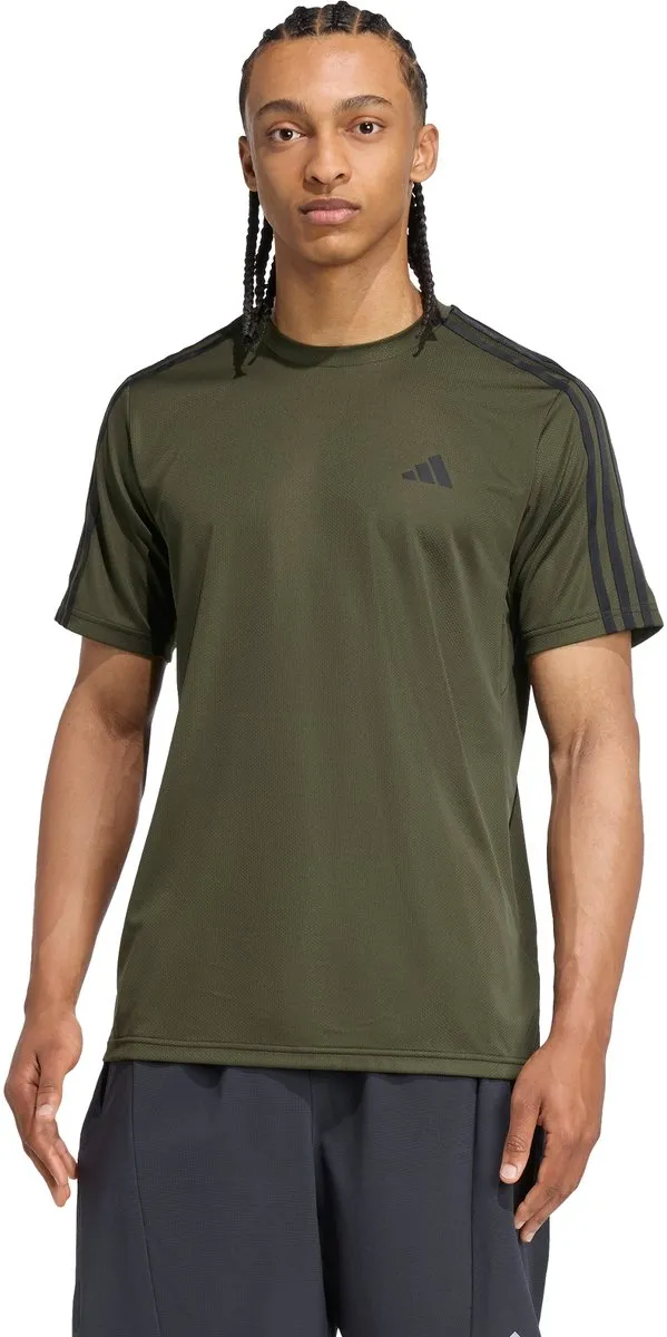adidas Performance Train Essentials 3-Stripes T-shirt - S - Groen