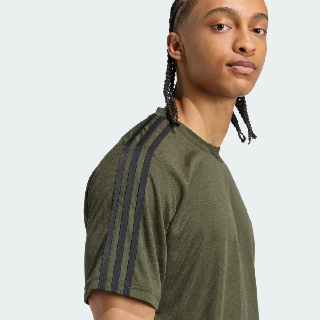 adidas Performance Train Essentials 3-Stripes T-shirt - S - Groen