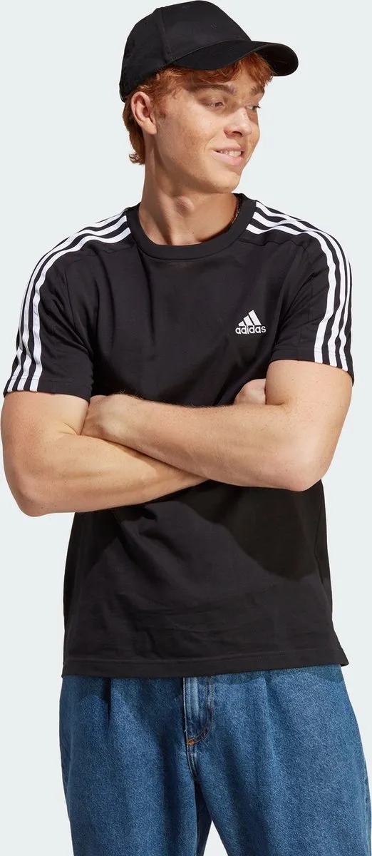 adidas Essentials Single Jersey T-shirt IC9334 - Zwart - XS