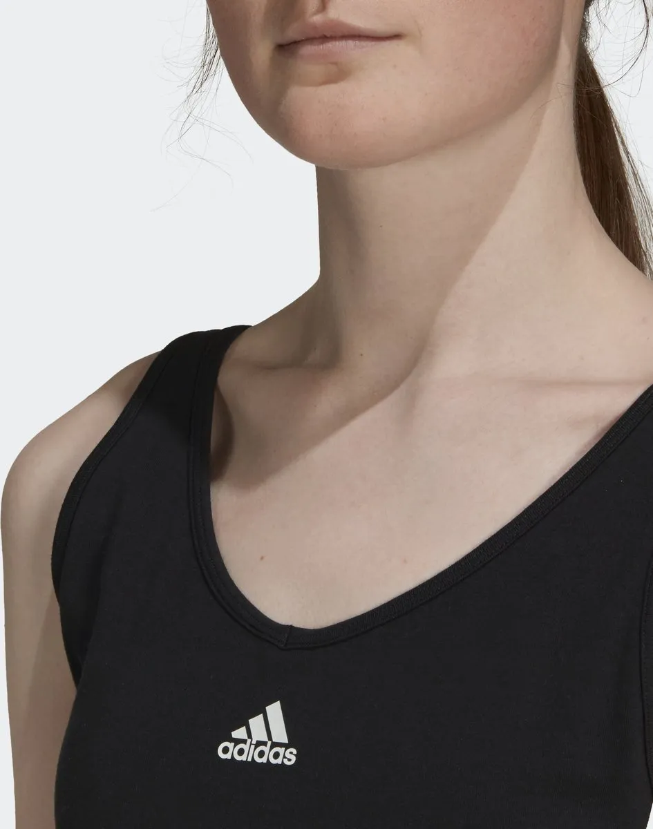 adidas Sportswear Essentials 3-Stripes Croptop - Zwart S
