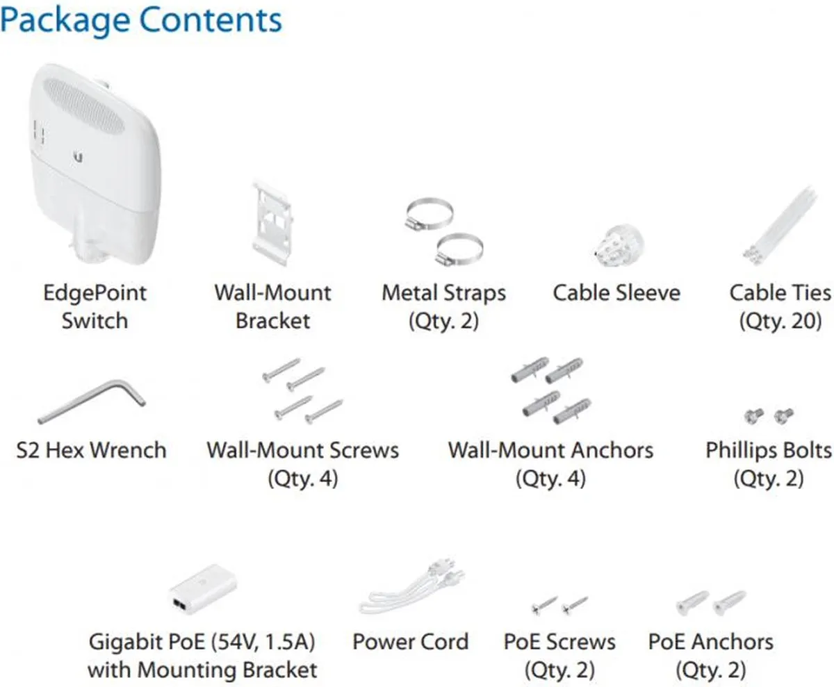 Ubiquiti EdgePoint EP-R8 Router - 8x Gigabit LAN - Wit