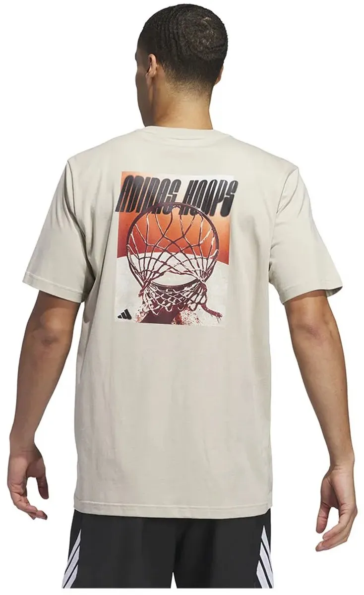 Adidas Hoops Graphic T-shirt - Grijs M