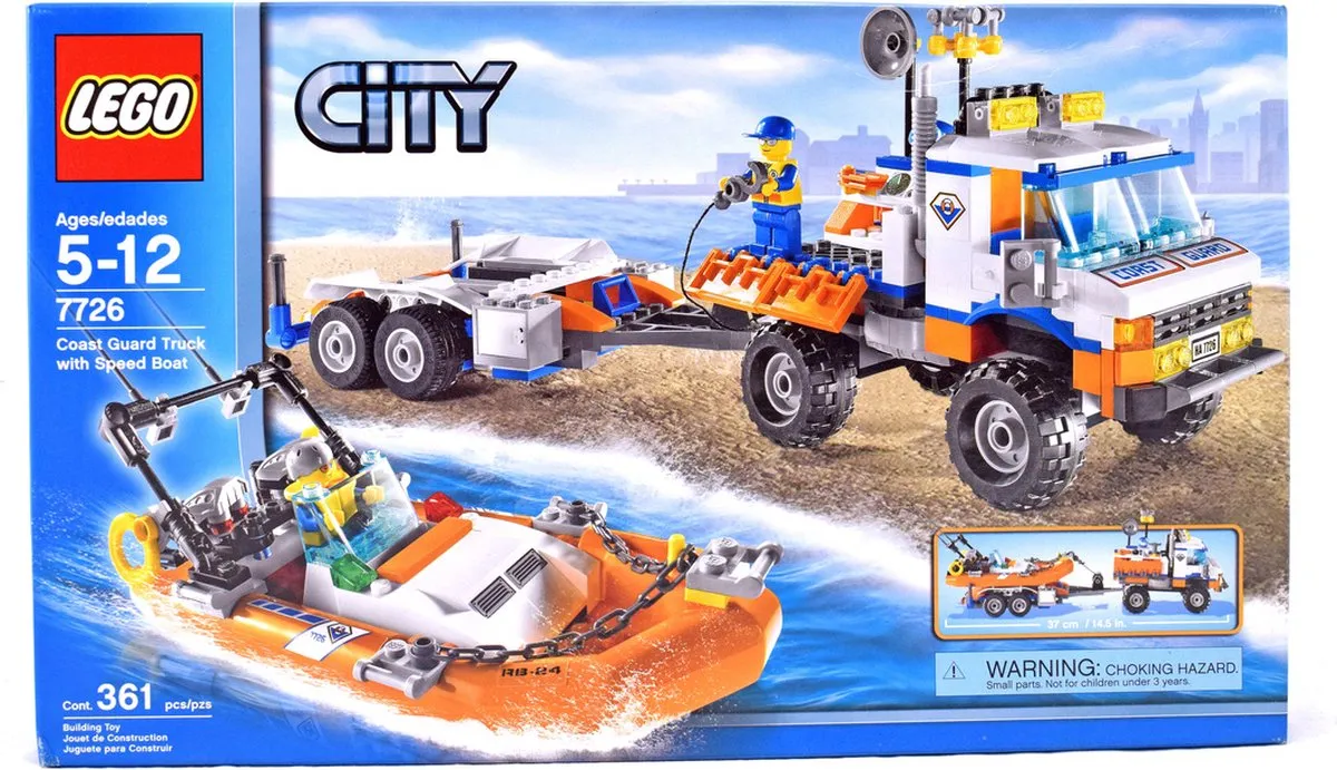 LEGO City Kustwachttruck met Speedboot 7726