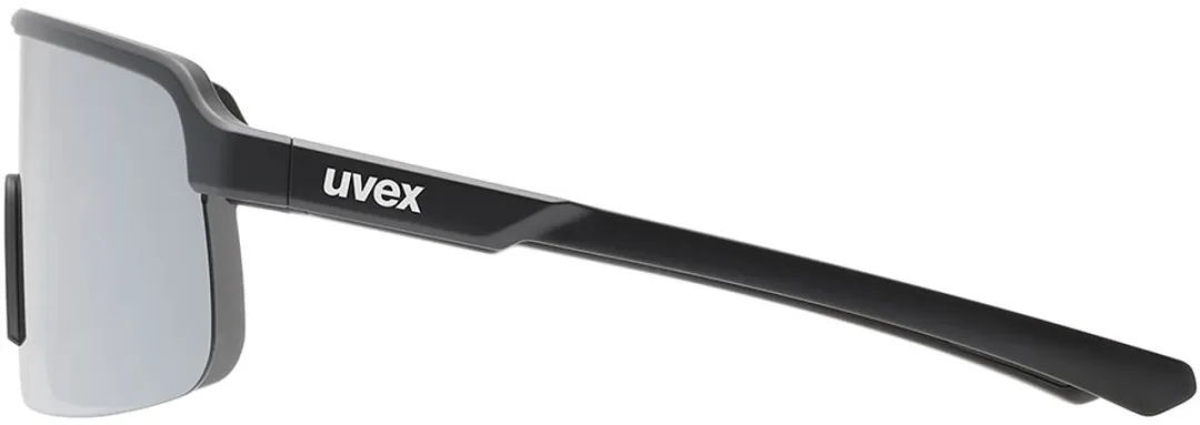 Uvex Dyrt Zonnebril Transparant Mirror Silver CAT3 - Zwart
