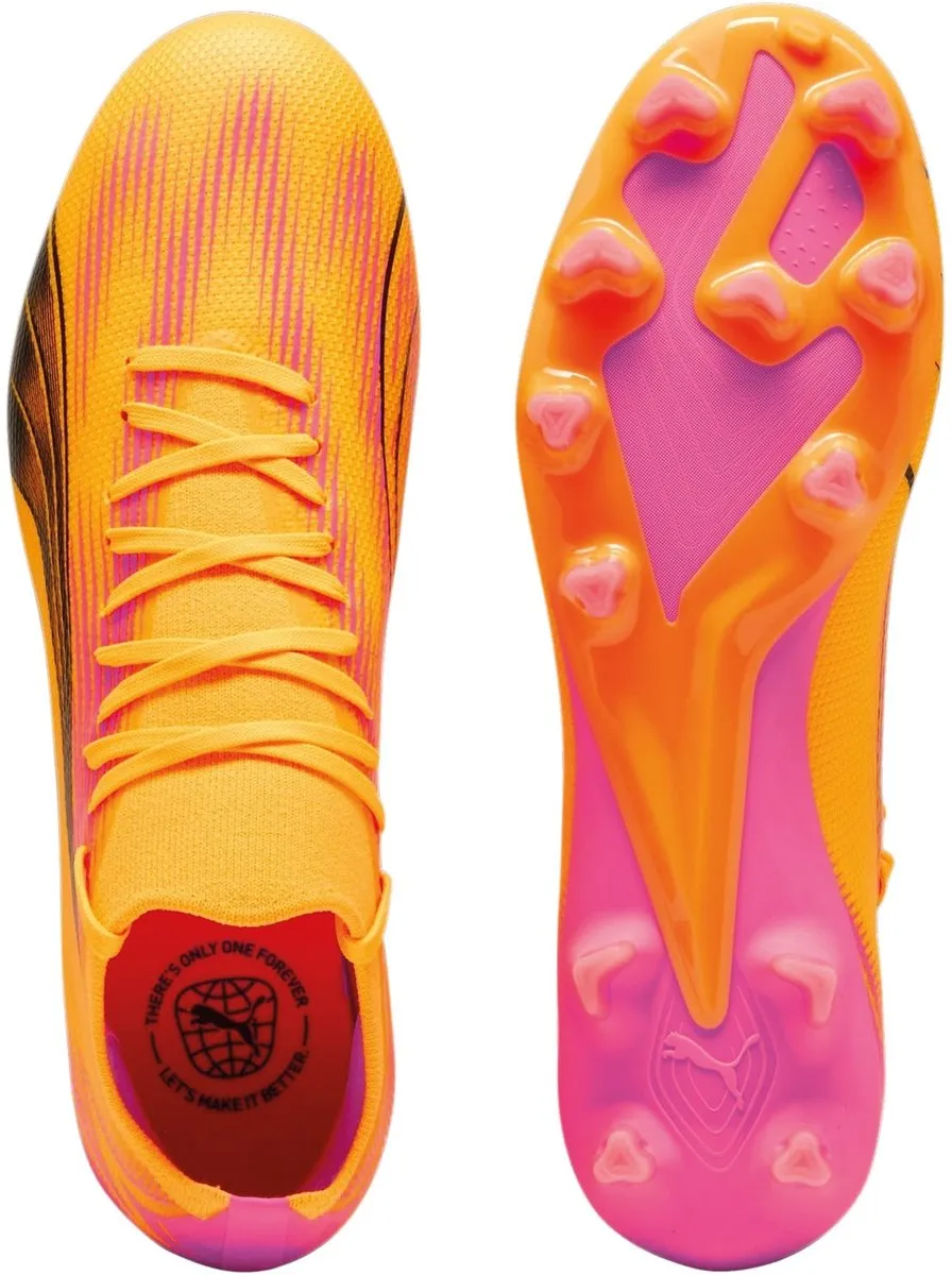 PUMA Ultra Match Voetbalschoenen Heren - FG/AG - 43 - Oranje/Rozewart