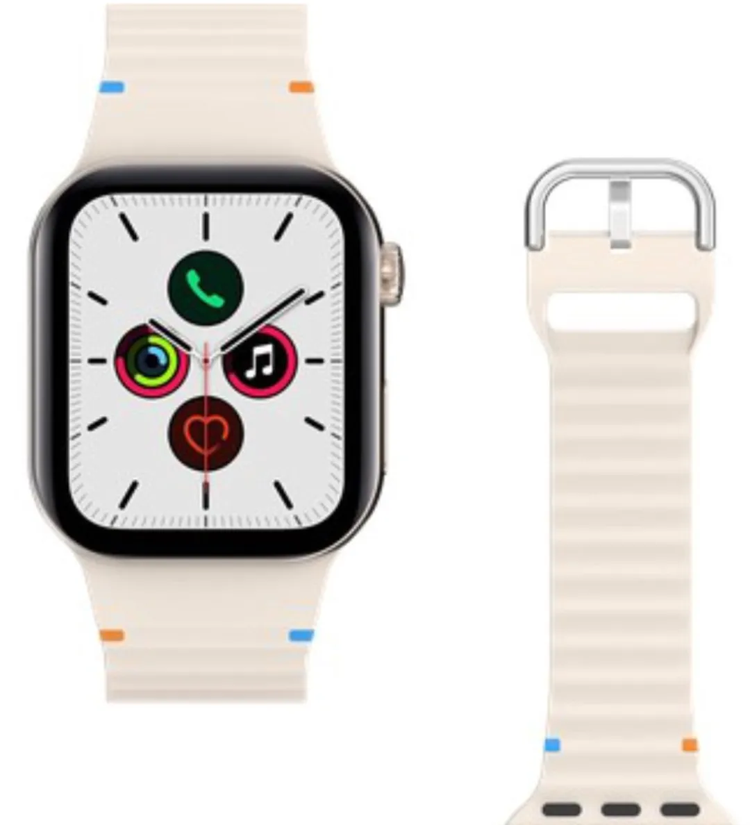 Just in Case Apple Watch ActiveFlex Horlogebandje - 38/40/41/42mm - Wit - afbeelding 3 van 6