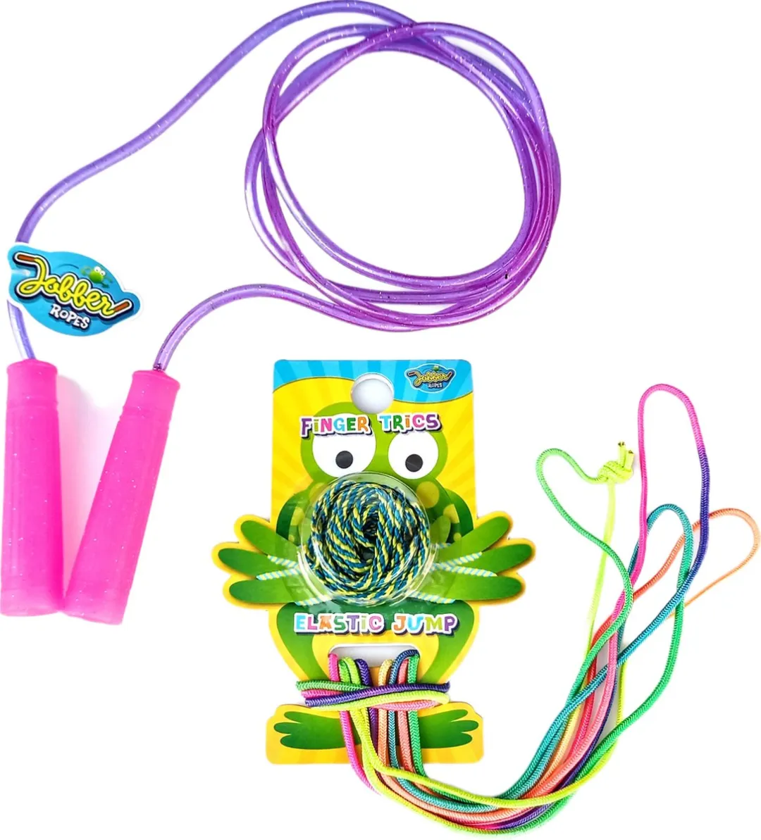 Jobber Springtouw Glitter Regenboog