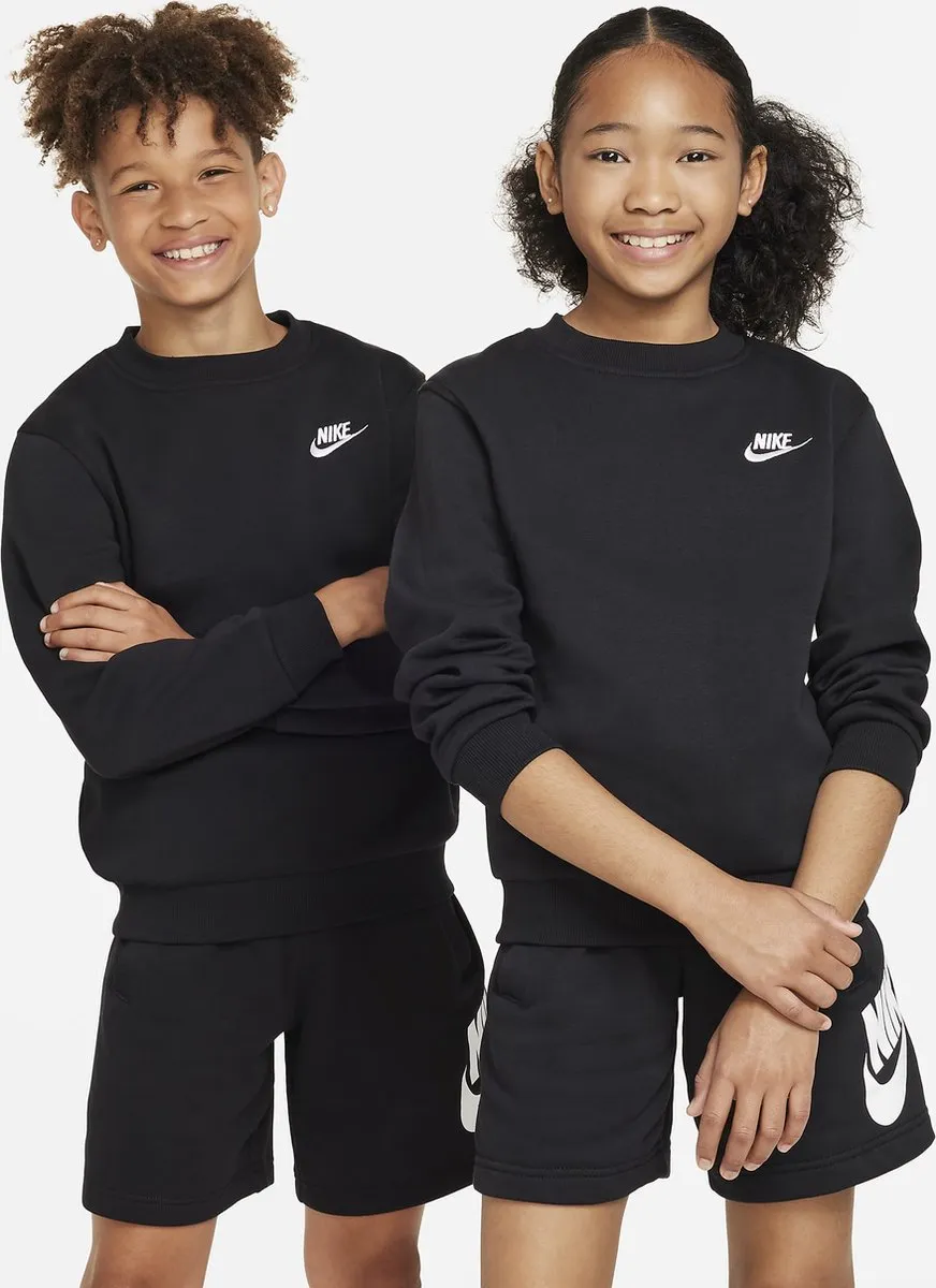 Nike NSW Club Crew LS LBR Sporttrui FD3006-010 - XS - Zwart/Wit