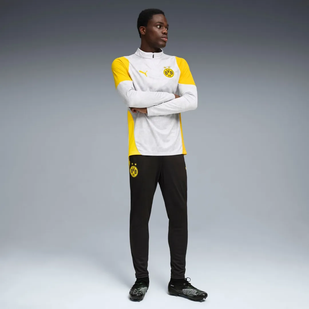 PUMA Borussia Dortmund Trainingshirt 1/4 Zip - Geel/Wit L
