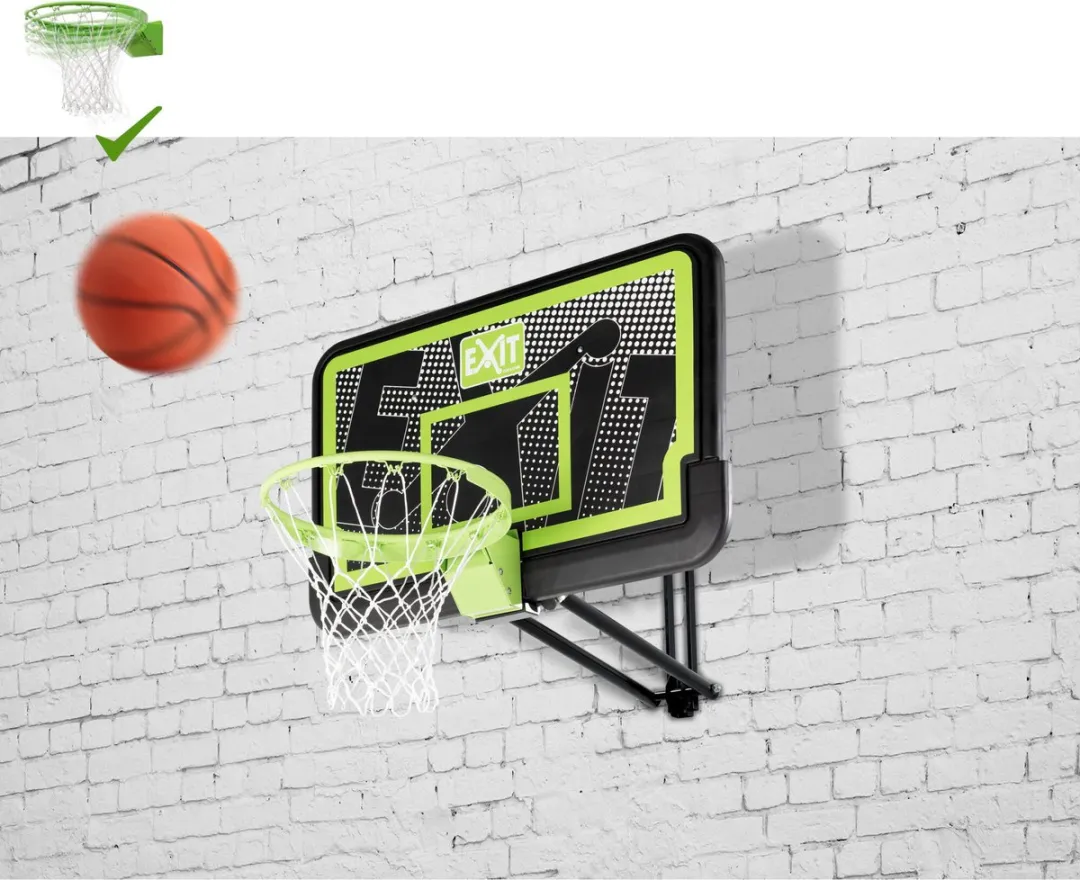 EXIT Galaxy Basketbalbord Zwart - Dunkring