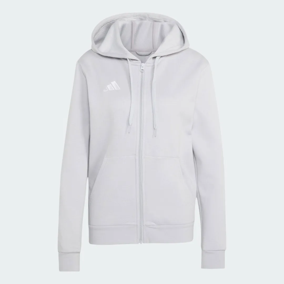 Adidas Entrada 26 Full Zip Hooded Vest Dames - S - Grijs