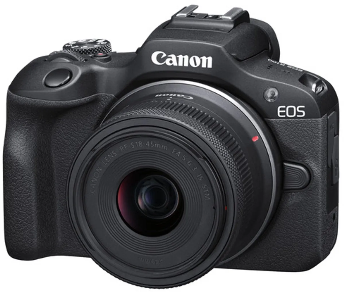 Canon EOS R100 RF-S 18-45 IS STM RF 75-300 Systeemcamera - Zwart