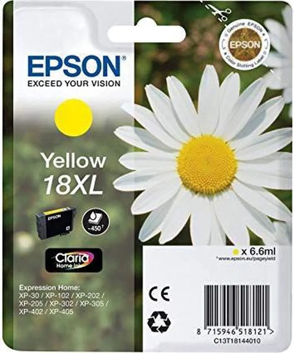Epson 18XL Geel C13T18144010 Inktcartridge