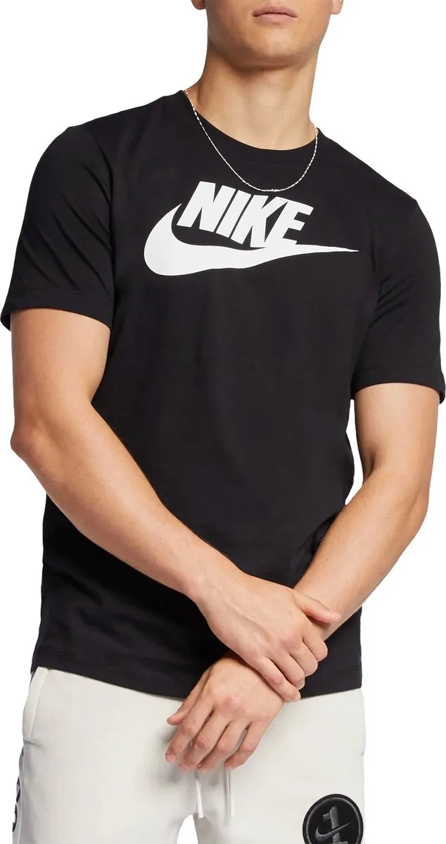 Nike Sportswear Icon Futura T-Shirt Heren S - Zwart/Wit