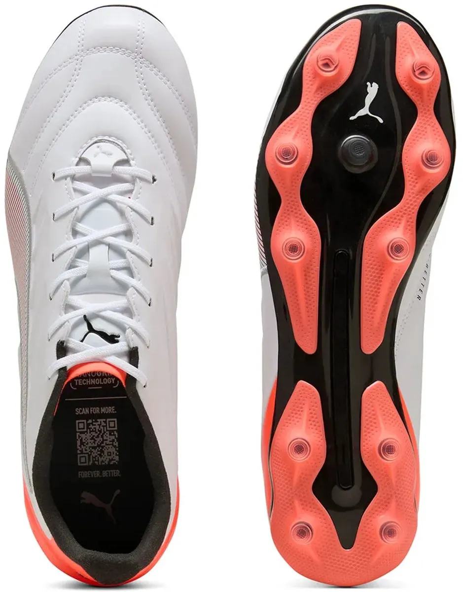 PUMA King Pro FG/AG Voetbalschoenen 45 - Wit