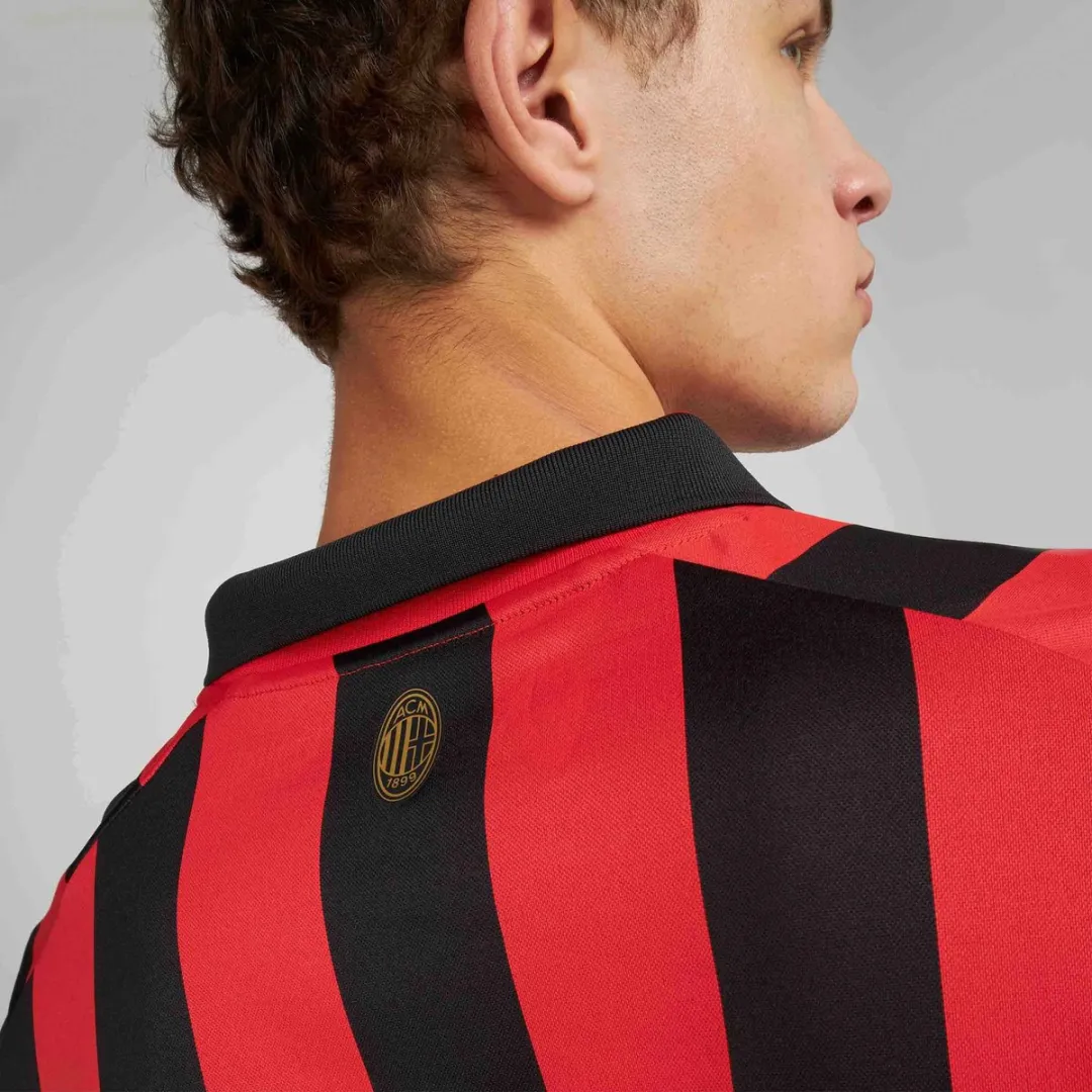 PUMA AC Milan Authentic 125-Jubileumshirt - M - Rood/Zwart