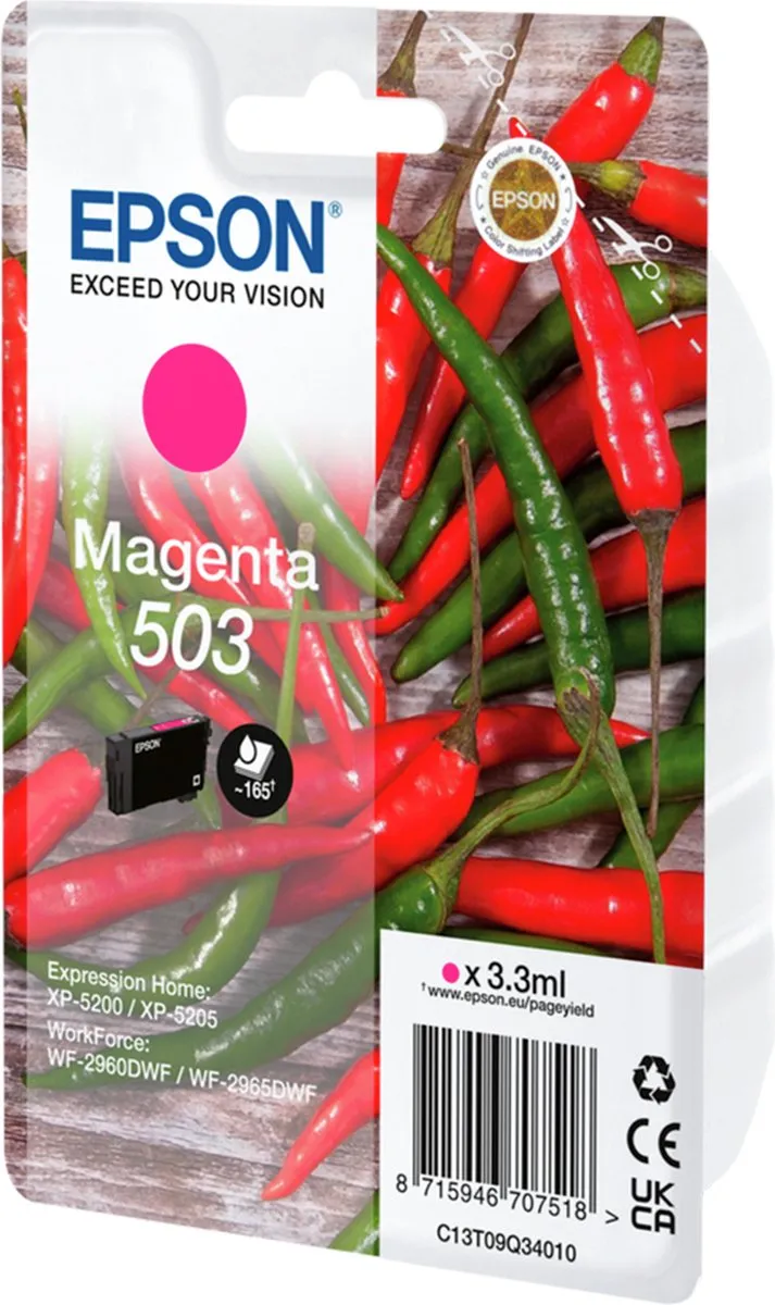 Epson 503 Magenta C13T09Q34010 Inktcartridge - 3,3ml