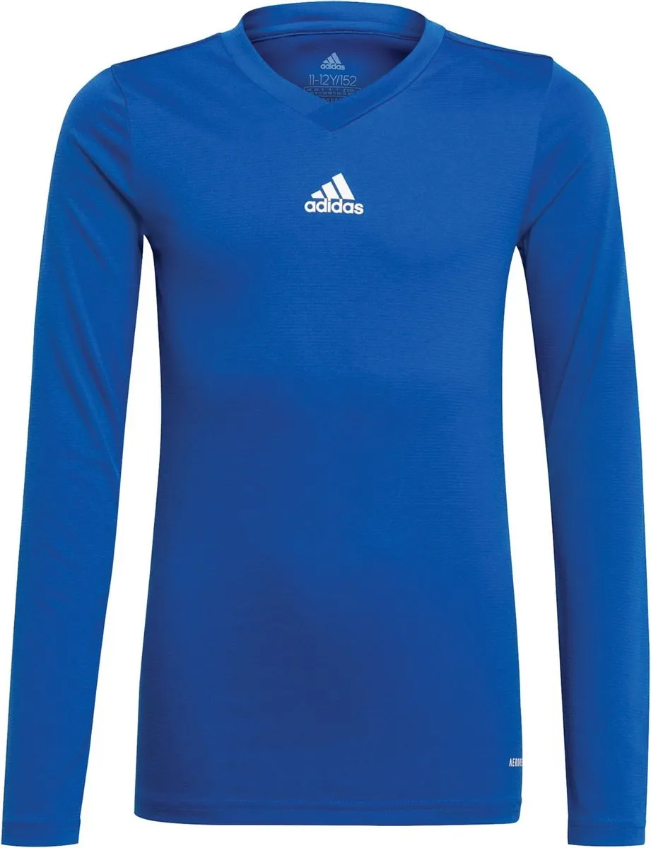 adidas Team Base Longsleeve Junior 140 - Blauw/Wit