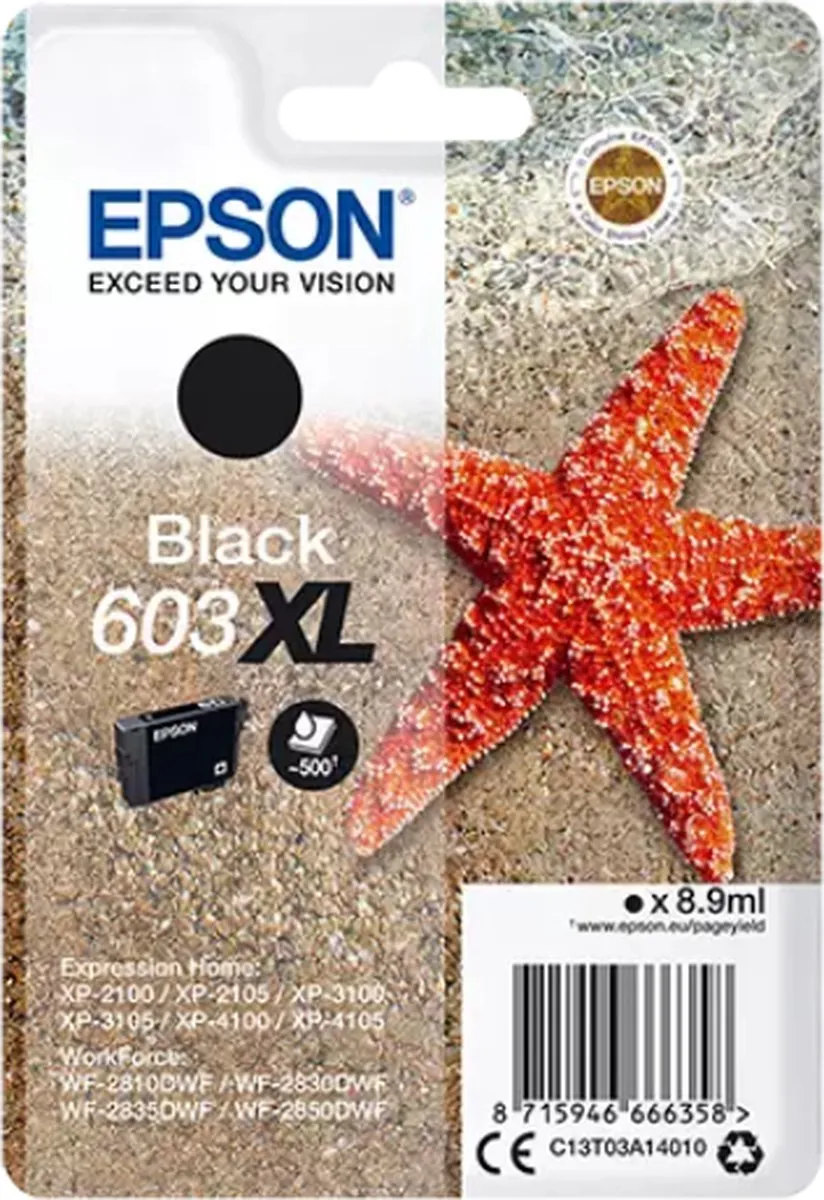 Epson 603XL Inktcartridge Multipak - 2x Zwart