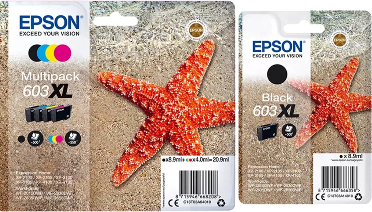Epson 603XL Inktcartridge Multipak - 2x Zwart