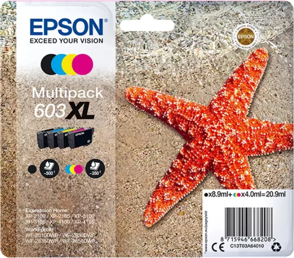 Epson 603XL Inktcartridge Multipak - 2x Zwart