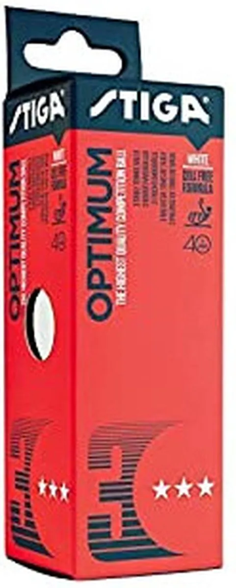 Stiga Optimum 3-Sterren Tafeltennisballen - 3 Stuks