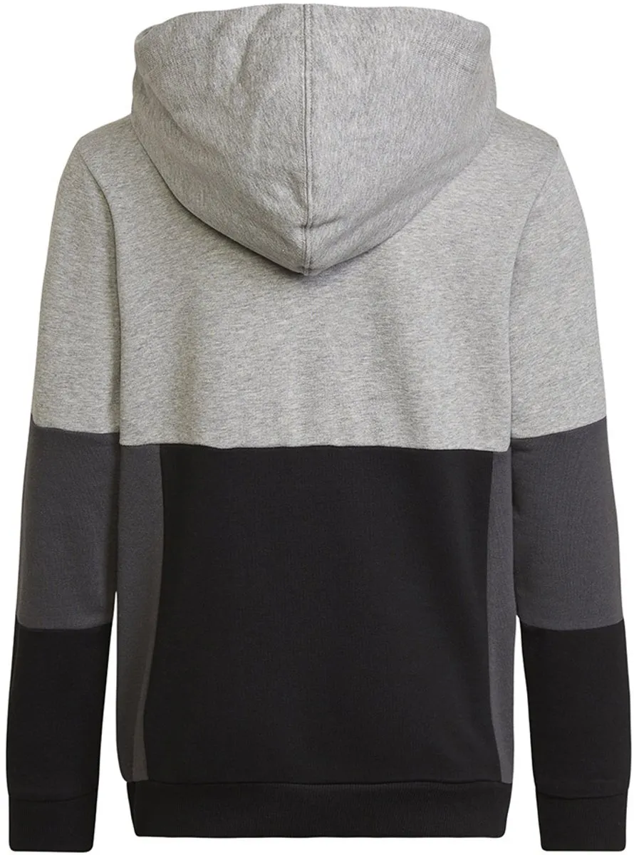 Adidas Colourblock Hoodie Kinderen 140cm - Grijs-Zwart