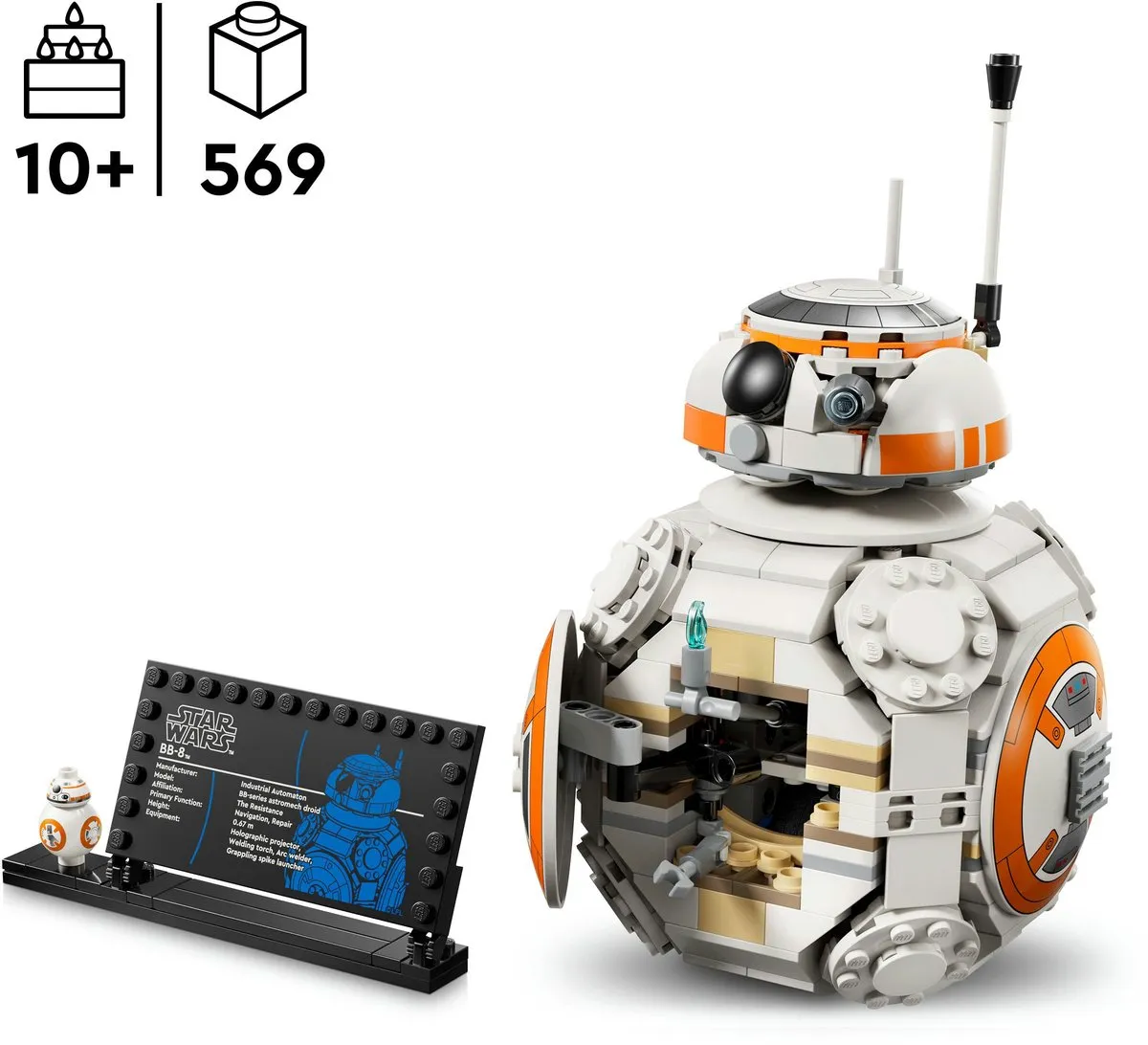 LEGO Star Wars BB-8 Astromech Droid - 2 Onderdelen