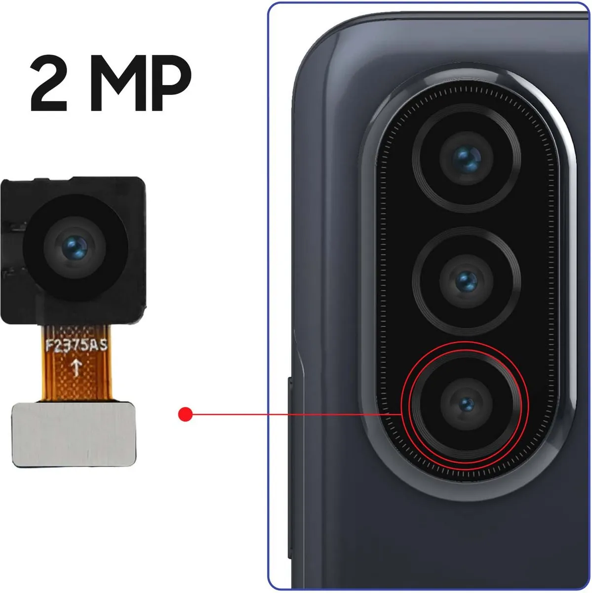 Huawei Macrolens Achteraanzicht CAMBACK-2MP-NV70 - 2MP - Zwart