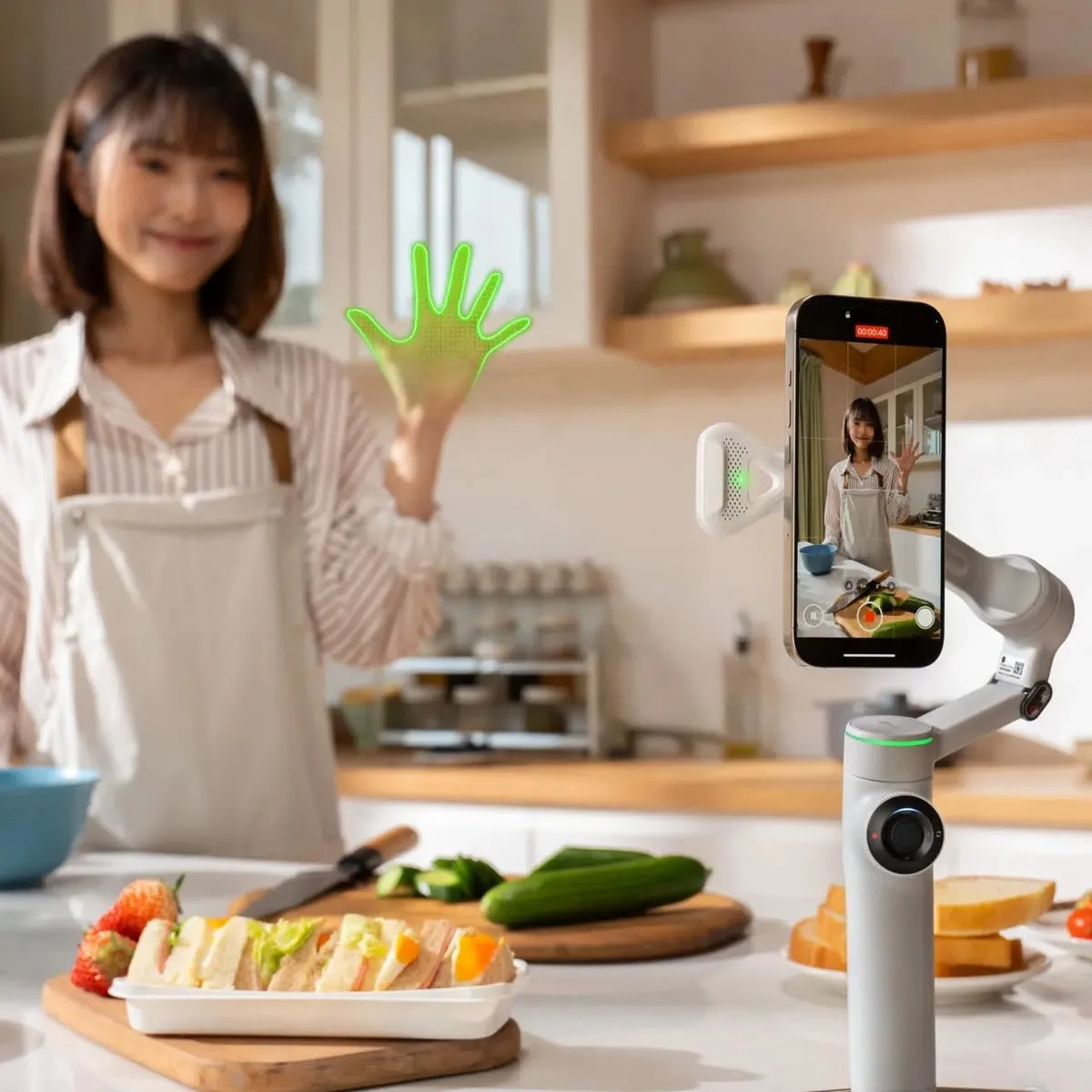 Insta360 Flow 2 AI Tracker Bundle - Smartphone Gimbal - Summit White