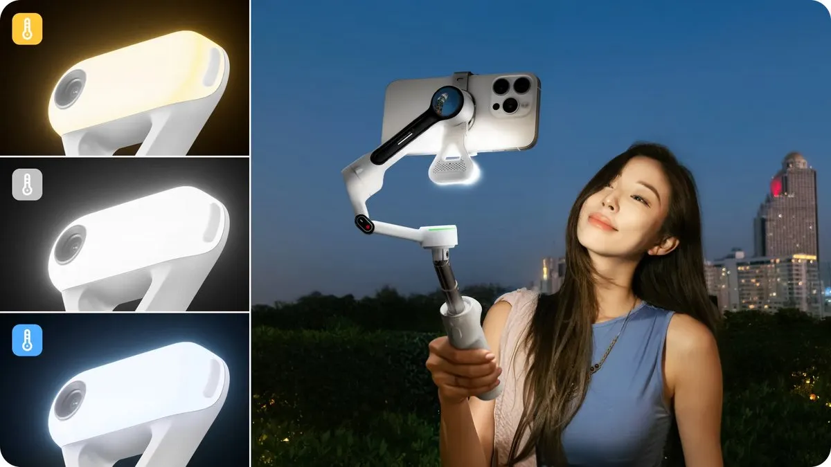 Insta360 Flow 2 AI Tracker Bundle - Smartphone Gimbal - Summit White - afbeelding 6 van 6