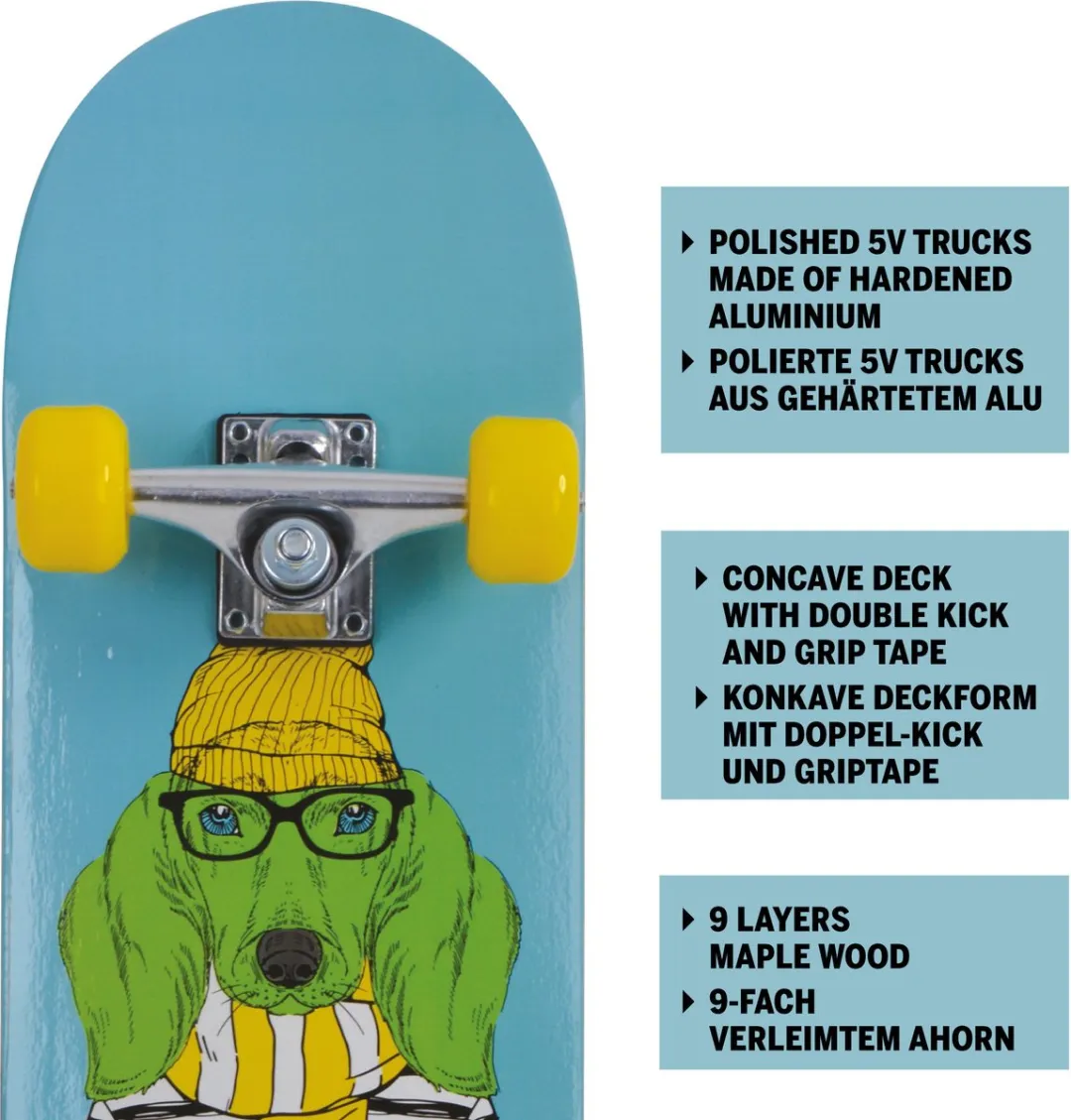 Schildkröt Skateboard Beginners 31 inch - Groen - Dubbel Kick