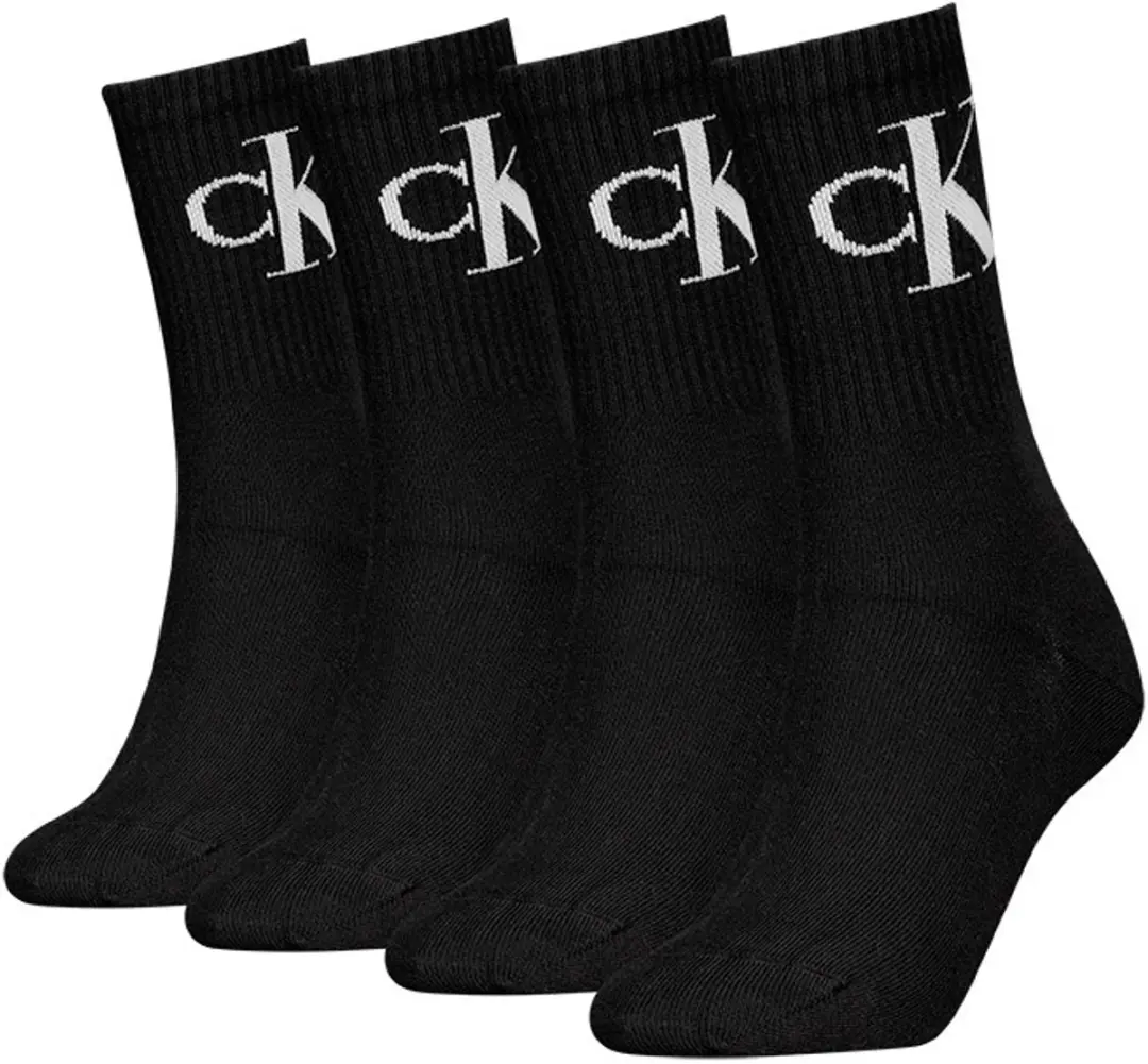 Calvin Klein Dames Sokken Monogram Logo - 4 Stuks
