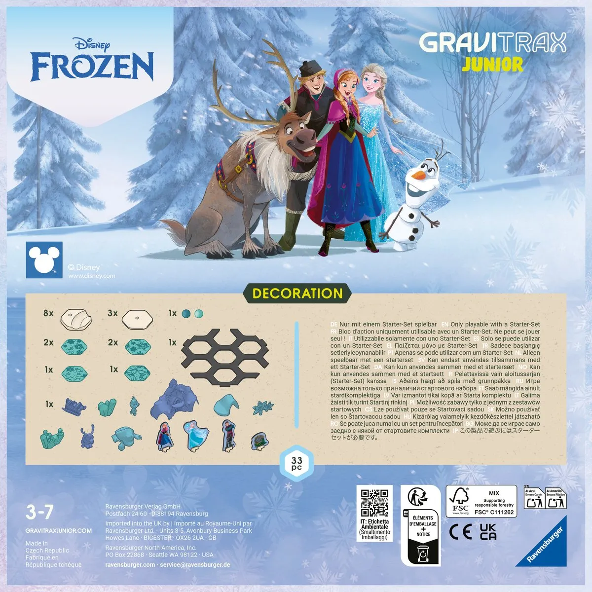 Ravensburger GraviTrax Junior Disney Frozen Uitbreiding - 2 Baandelen - Meerkleurig - afbeelding 6 van 6