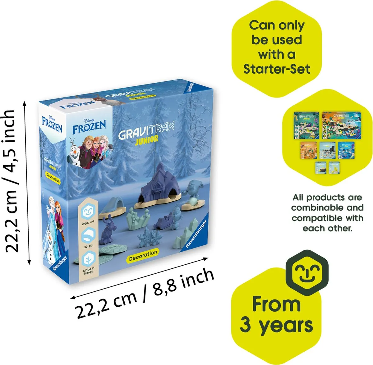 Ravensburger GraviTrax Junior Disney Frozen Uitbreiding - 2 Baandelen - Meerkleurig