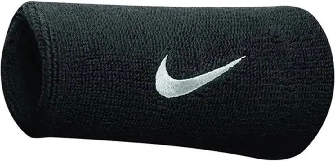 Nike Swoosh Dubbelbrede Polsbandjes - One Size - Zwart
