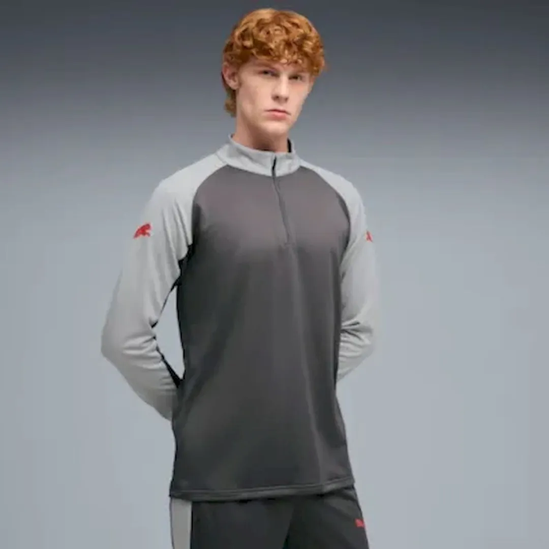 PUMA Individualliga 1/4 Zip Top Heren - Grijs