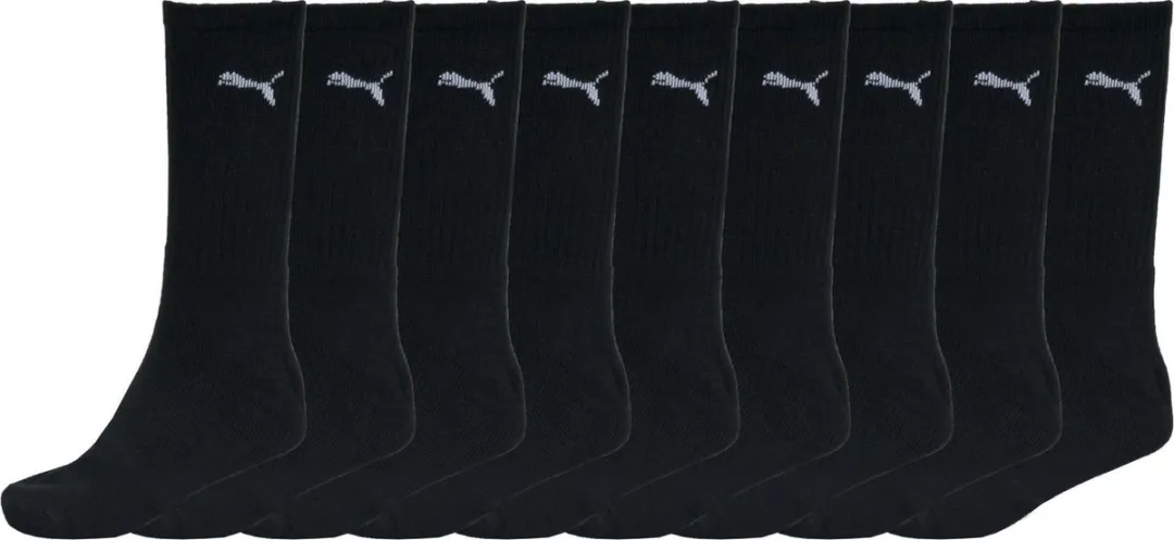 PUMA Basic Sport Sokken - 9 Paar - Maat 39-42 - Zwart